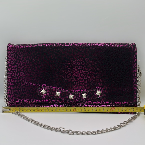 Betsey Johnson metallic cheetah clutch purse - Picture 3 of 6